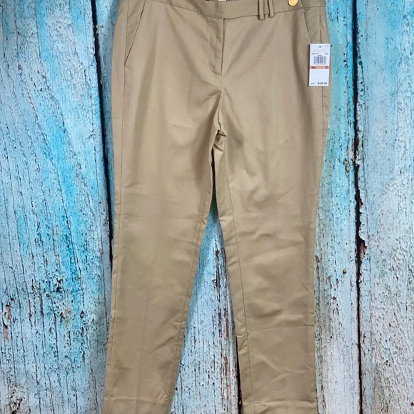 MICHAEL KORS NWT Khaki Straight Leg Pants - Picture 8 of 13